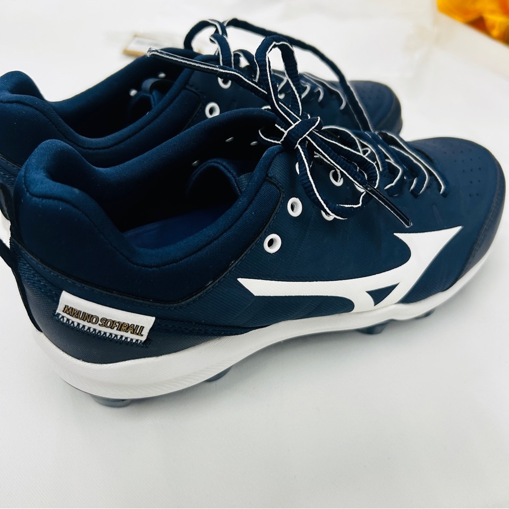 Mizuno Women's 9-Spike Advanced Finch Elite 5 TPU Softball Cleats in navy - Picture 4 of 6